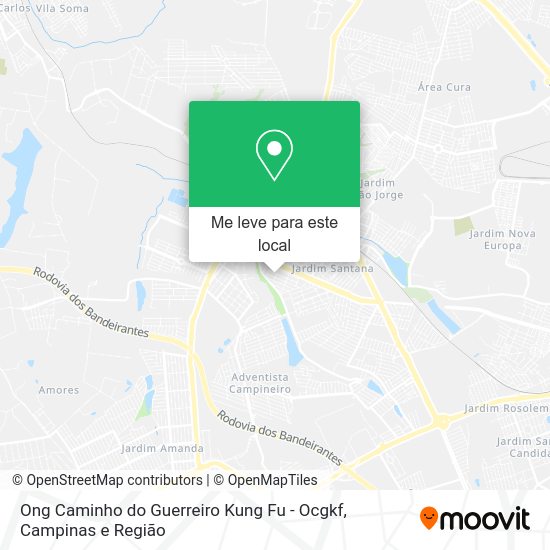 Ong Caminho do Guerreiro Kung Fu - Ocgkf mapa