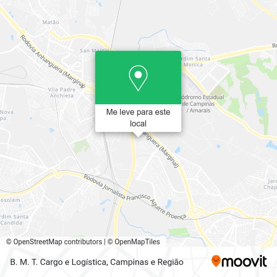 B. M. T. Cargo e Logística mapa
