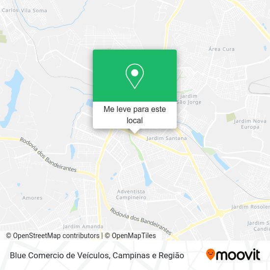 Blue Comercio de Veículos mapa