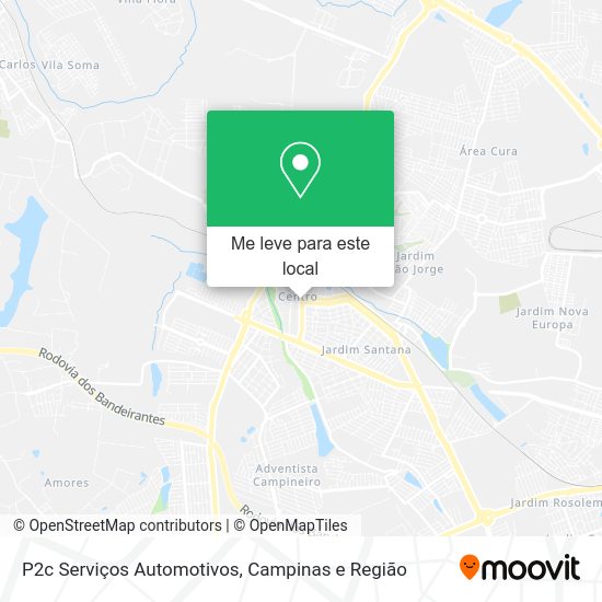 P2c Serviços Automotivos mapa