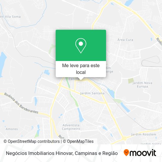 Negócios Imobiliarios Hinovar mapa