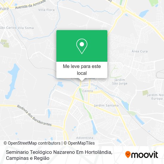 Seminario Teológico Nazareno Em Hortolândia mapa