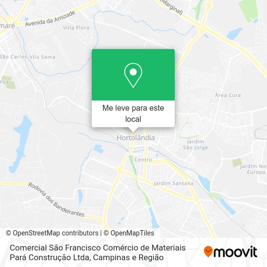 Comercial São Francisco Comércio de Materiais Pará Construção Ltda mapa