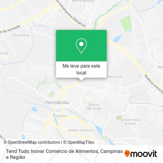 Tend Tudo Inovar Comércio de Alimentos mapa