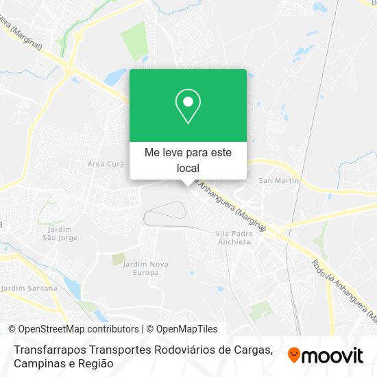 Transfarrapos Transportes Rodoviários de Cargas mapa