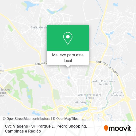 Cvc Viagens - SP Parque D. Pedro Shopping mapa