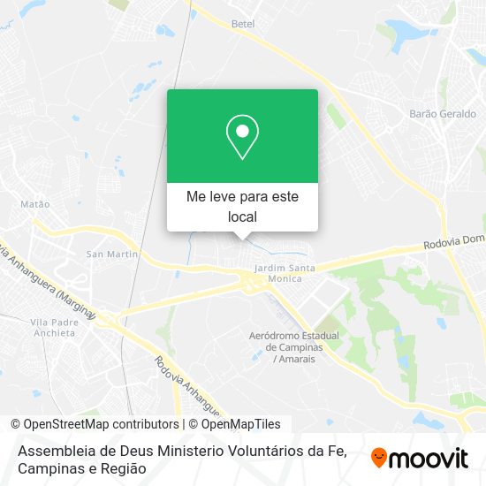 Assembleia de Deus Ministerio Voluntários da Fe mapa