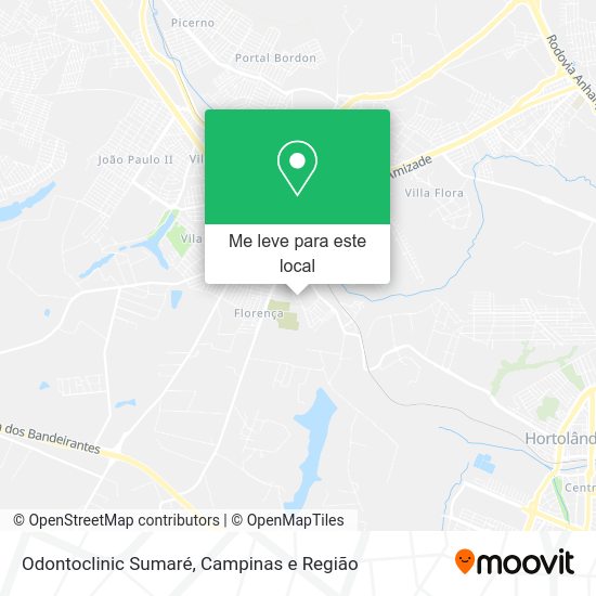 Odontoclinic Sumaré mapa