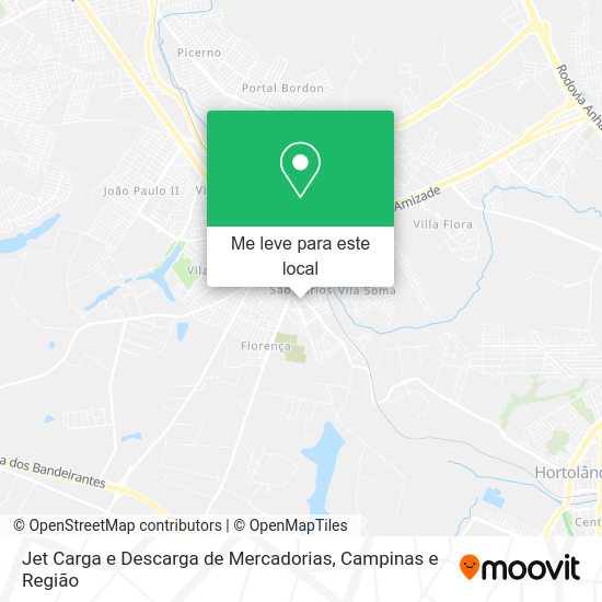 Jet Carga e Descarga de Mercadorias mapa