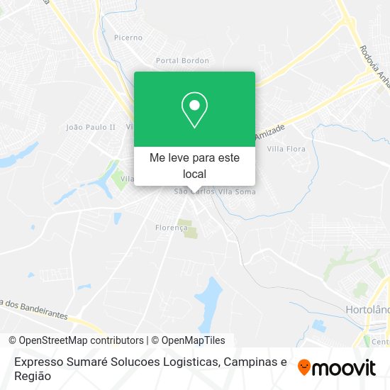 Expresso Sumaré Solucoes Logisticas mapa