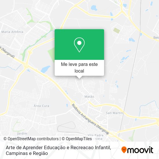 Arte de Aprender Educação e Recreacao Infantil mapa