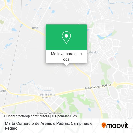 Malta Comércio de Areais e Pedras mapa