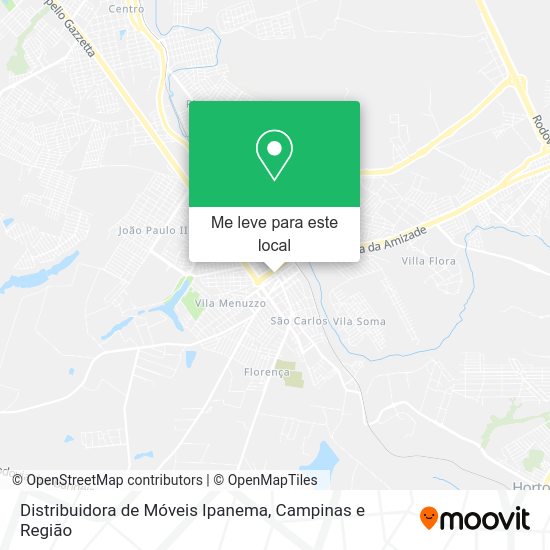 Distribuidora de Móveis Ipanema mapa
