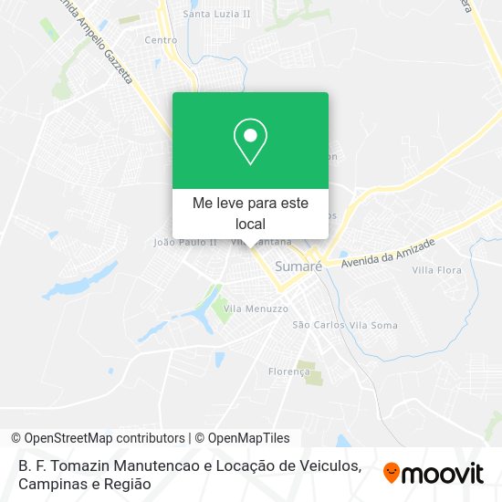 B. F. Tomazin Manutencao e Locação de Veiculos mapa
