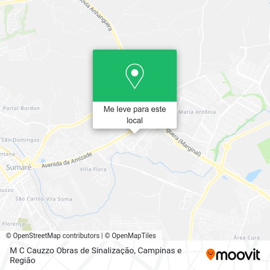 M C Cauzzo Obras de Sinalização mapa