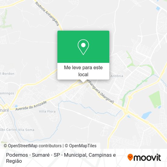 Podemos - Sumaré - SP - Municipal mapa