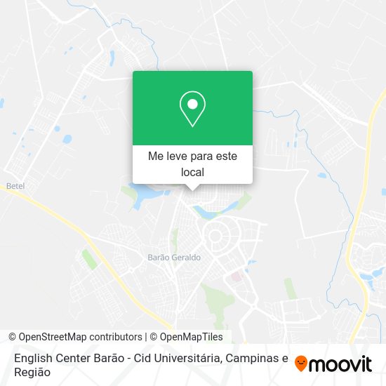 English Center Barão - Cid Universitária mapa