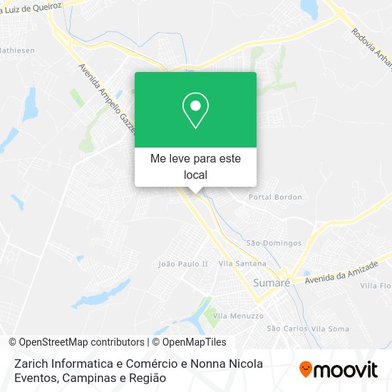 Zarich Informatica e Comércio e Nonna Nicola Eventos mapa