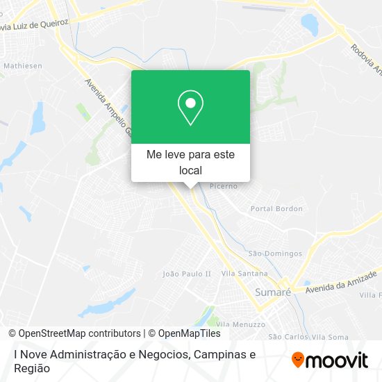 I Nove Administração e Negocios mapa