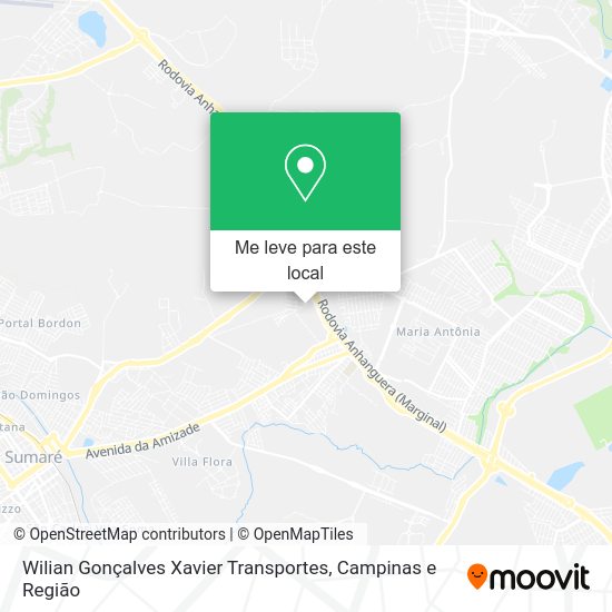 Wilian Gonçalves Xavier Transportes mapa