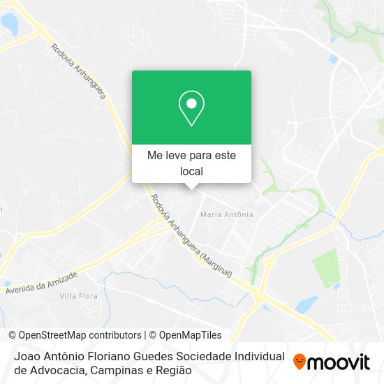Joao Antônio Floriano Guedes Sociedade Individual de Advocacia mapa