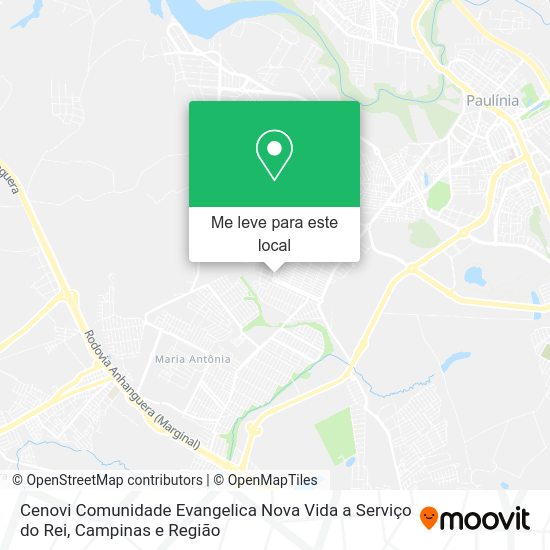 Cenovi Comunidade Evangelica Nova Vida a Serviço do Rei mapa