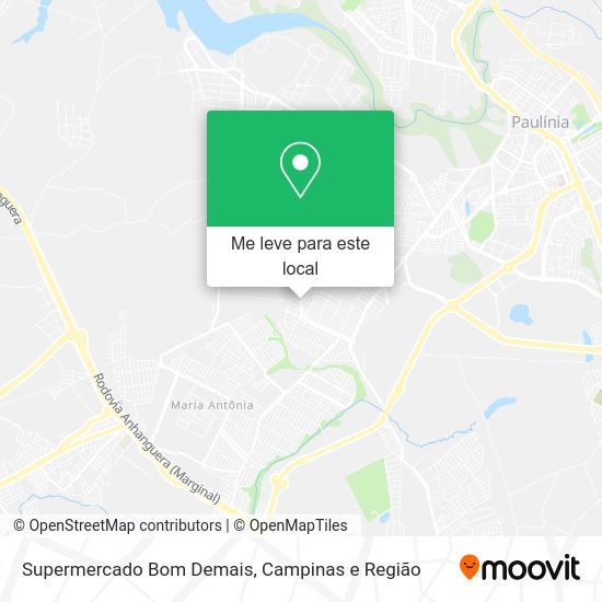 Supermercado Bom Demais mapa