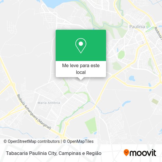 Tabacaria Paulínia City mapa