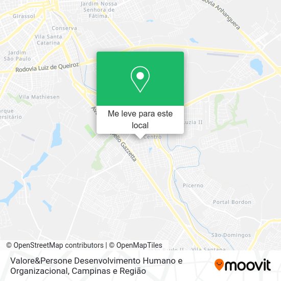 Valore&Persone Desenvolvimento Humano e Organizacional mapa