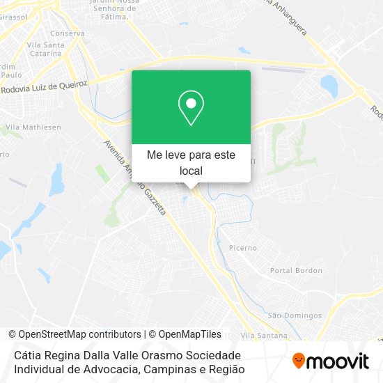 Cátia Regina Dalla Valle Orasmo Sociedade Individual de Advocacia mapa