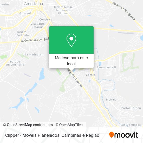 Clipper - Móveis Planejados mapa