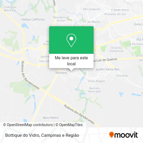 Bottique do Vidro mapa
