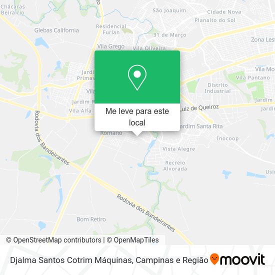Djalma Santos Cotrim Máquinas mapa