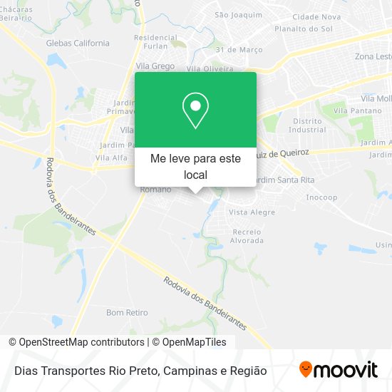 Dias Transportes Rio Preto mapa