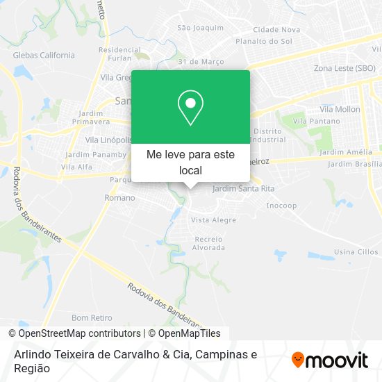 Arlindo Teixeira de Carvalho & Cia mapa