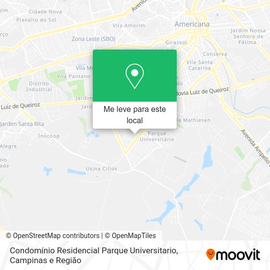 Condomínio Residencial Parque Universitario mapa