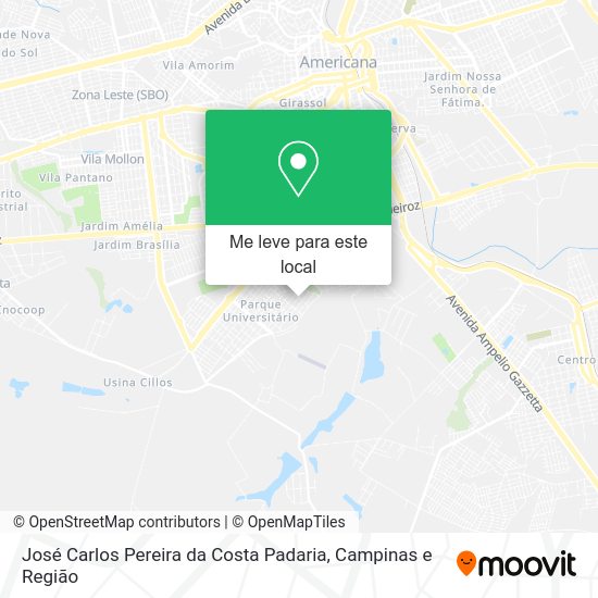 José Carlos Pereira da Costa Padaria mapa