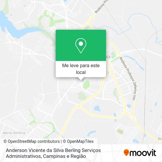 Anderson Vicente da Silva Berling Serviços Administrativos mapa