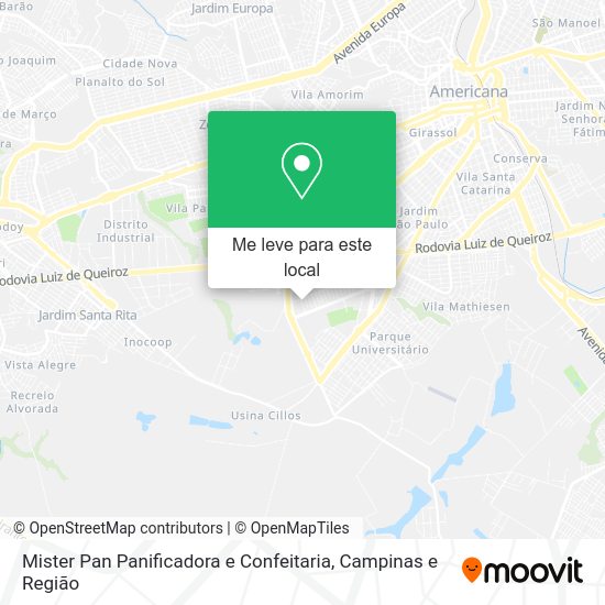 Mister Pan Panificadora e Confeitaria mapa