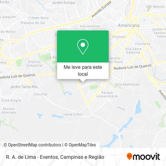 R. A. de Lima - Eventos mapa