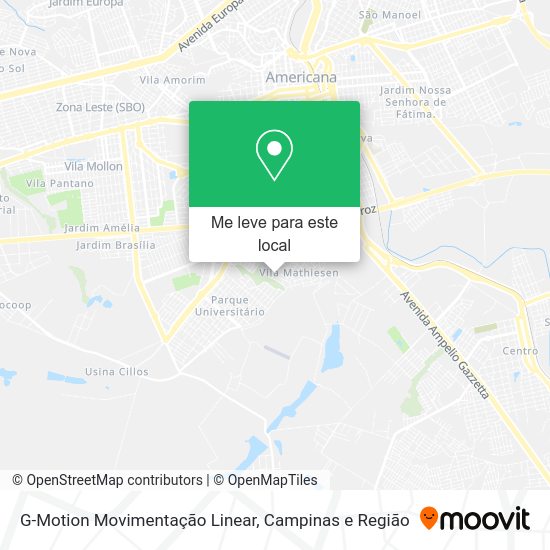 G-Motion Movimentação Linear mapa