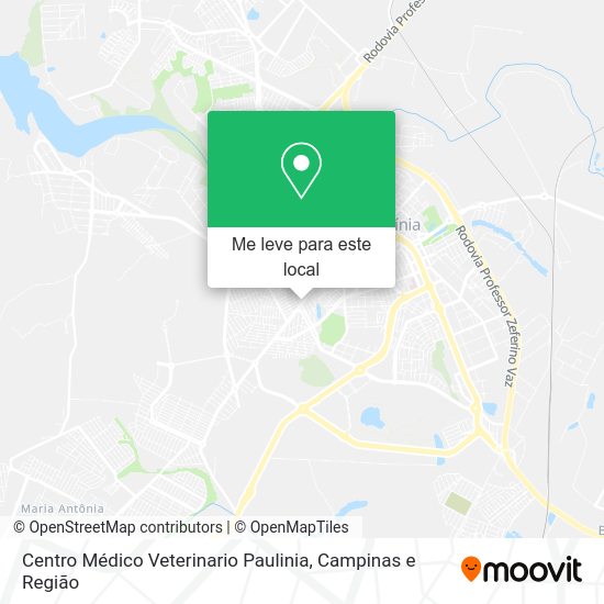 Centro Médico Veterinario Paulinia mapa