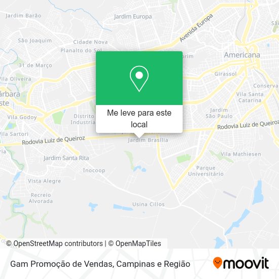 Gam Promoção de Vendas mapa