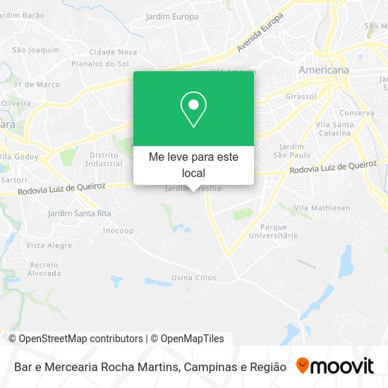 Bar e Mercearia Rocha Martins mapa