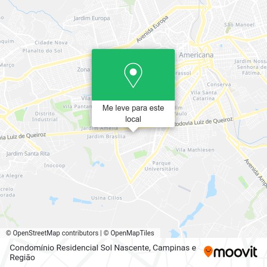 Condomínio Residencial Sol Nascente mapa