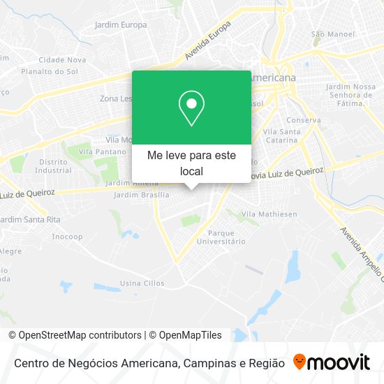 Centro de Negócios Americana mapa