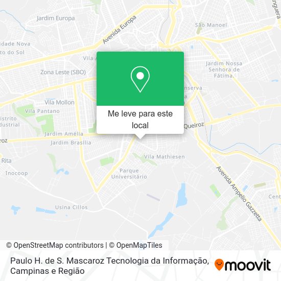 Paulo H. de S. Mascaroz Tecnologia da Informação mapa
