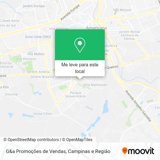 G&a Promoções de Vendas mapa