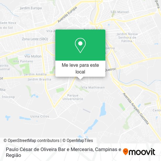 Paulo César de Oliveira Bar e Mercearia mapa