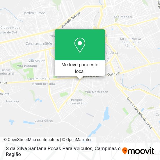 S da Silva Santana Pecas Para Veículos mapa